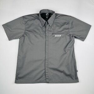 Can-Am BRP Button Up Work Shirt Gray Utility ATV UTV Riding Adult L